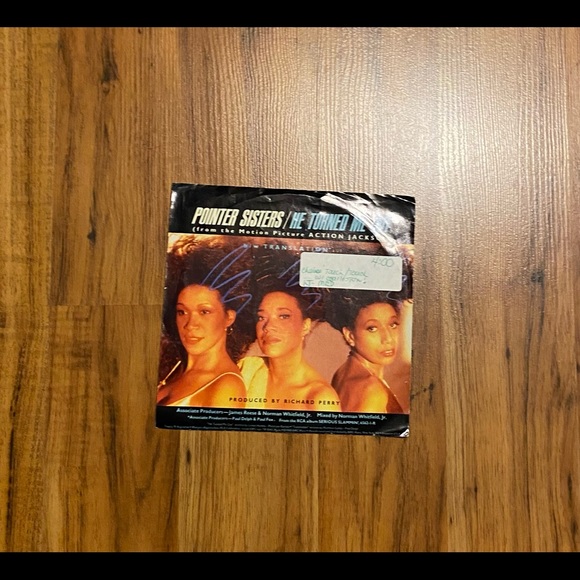 POINTER SISTERS/HE TURNED ME OUT 45 Vinyl Record (ACTION JACKSON) - Picture 2 of 7